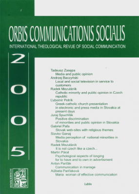 Orbis Communications Socialis 2005. International Theological Revue of Social Communication
